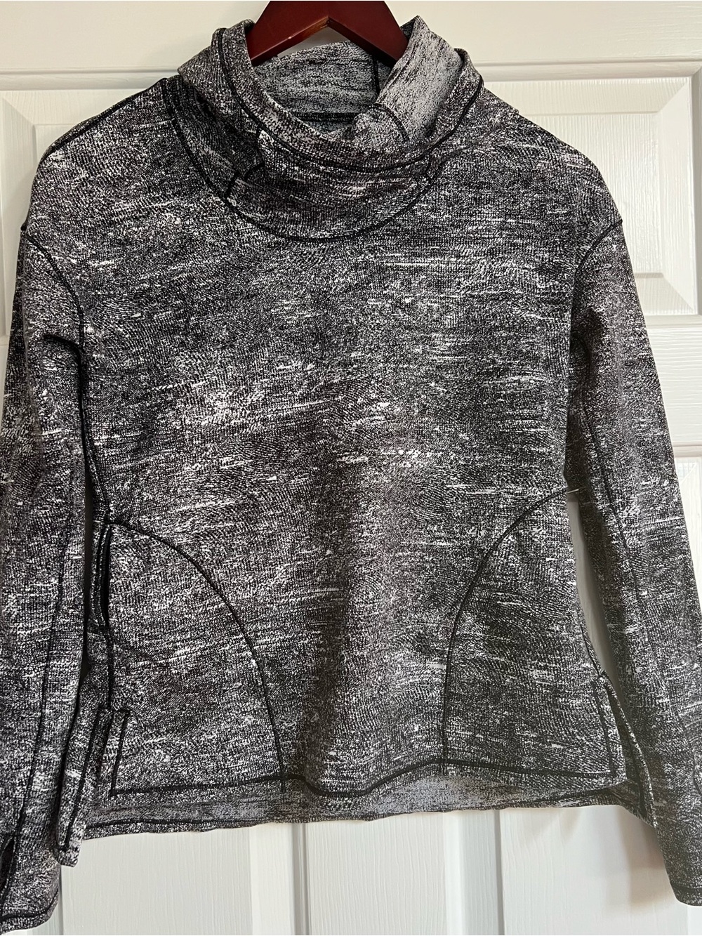lululemon athletica Men’s Black and White Heathered Athletic Shorts